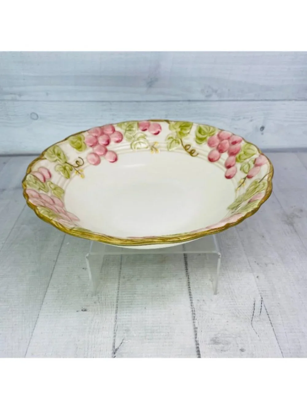 MCM Metlox Poppytrail Vernon VINTAGE PINK Grapes Leave Scalloped 9